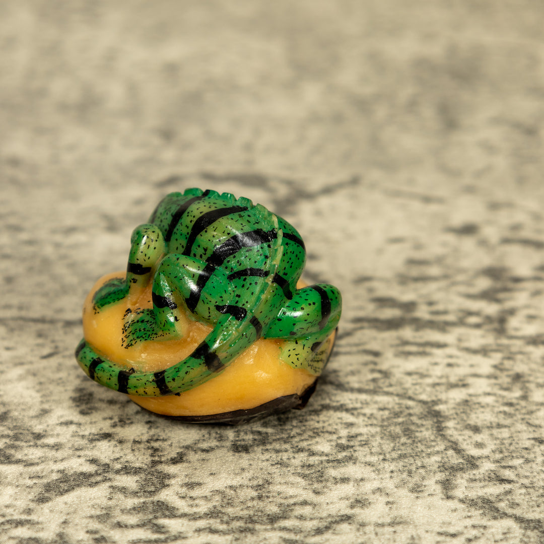 Green Iguana Lizard Tagua Nut Carving