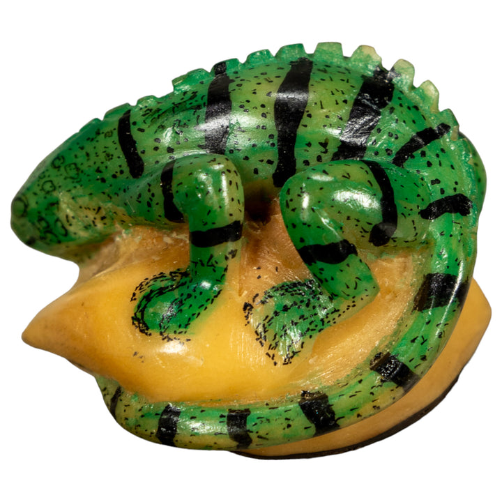 Green Iguana Lizard Tagua Nut Carving