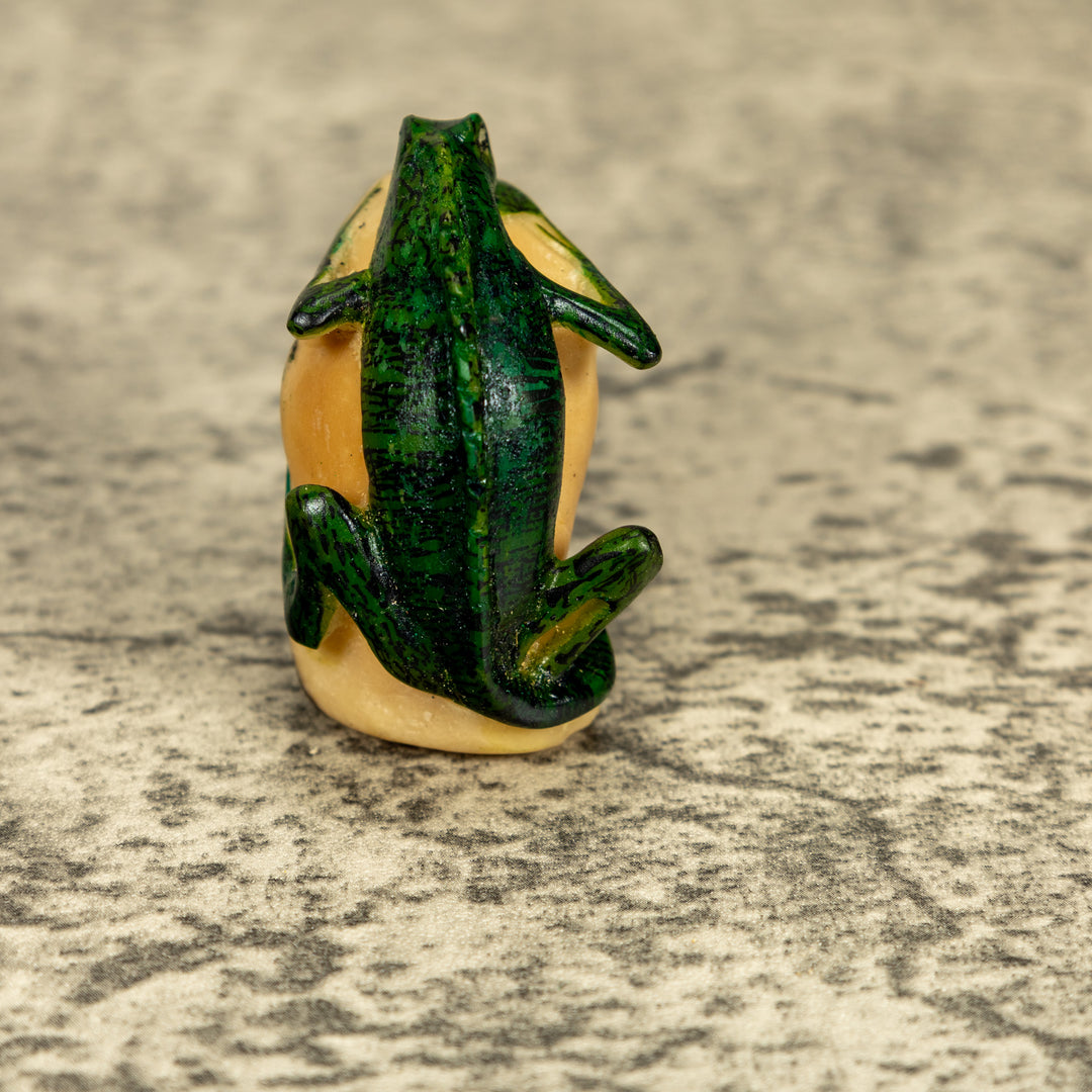 Green Iguana Lizard Tagua Nut Carving