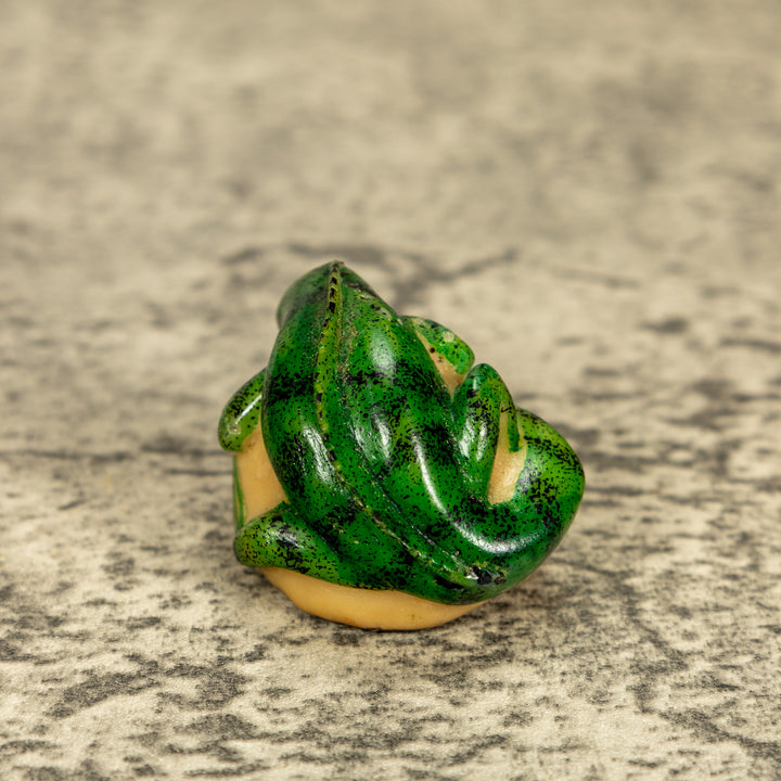 Green Iguana Lizard Tagua Nut Carving