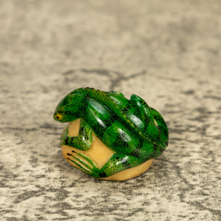 Green Iguana Lizard Tagua Nut Carving