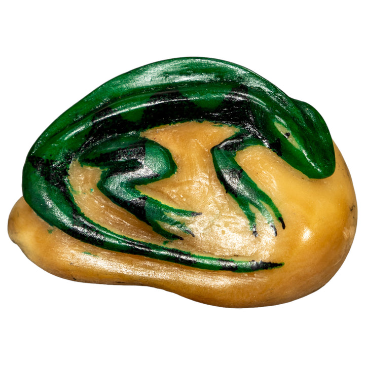 Green Iguana Lizard Tagua Nut Carving