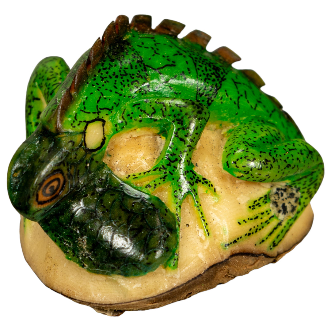 Green Iguana Lizard Tagua Nut Carving