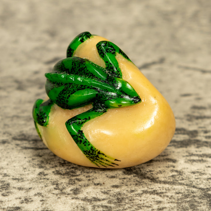 Green Iguana Lizard Tagua Nut Carving