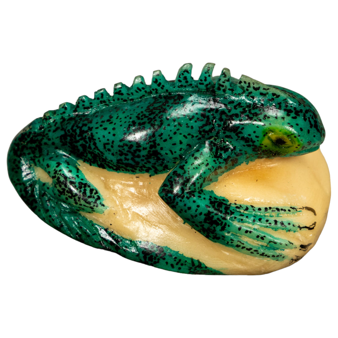 Green Iguana Lizard Tagua Nut Carving