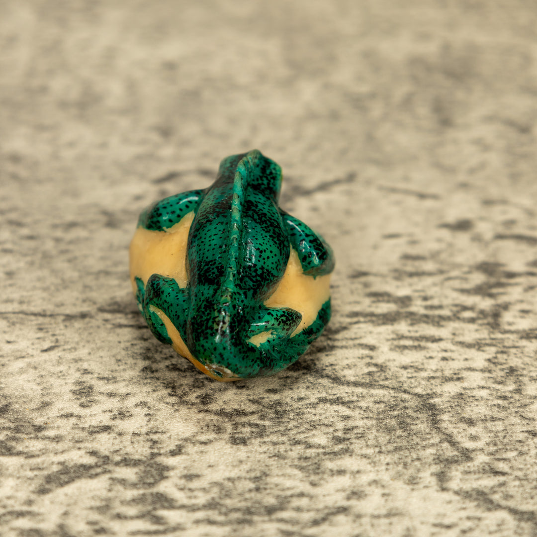 Green Iguana Lizard Tagua Nut Carving