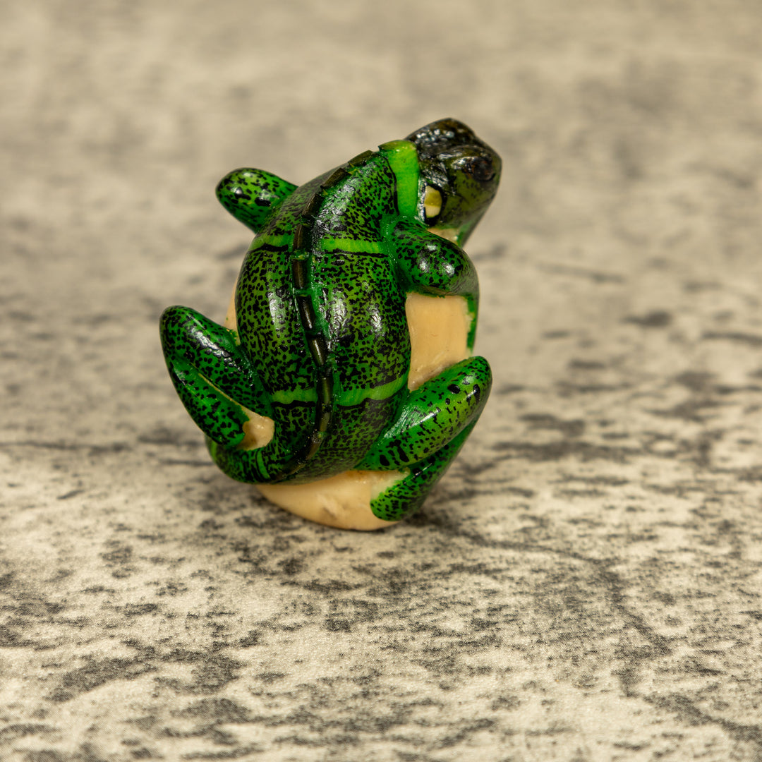 Green Iguana Lizard Tagua Nut Carving