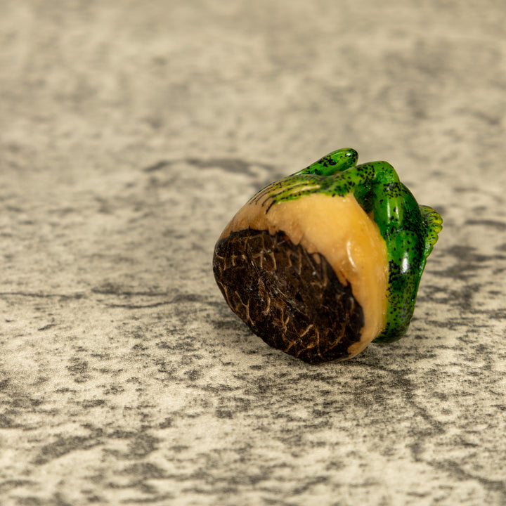 Green Iguana Lizard Tagua Nut Carving