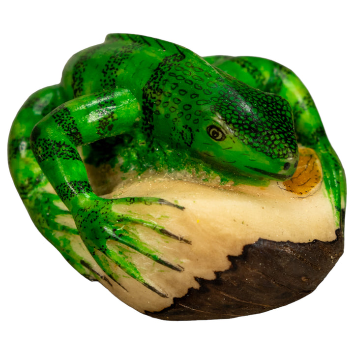 Green Iguana Lizard Tagua Nut Carving