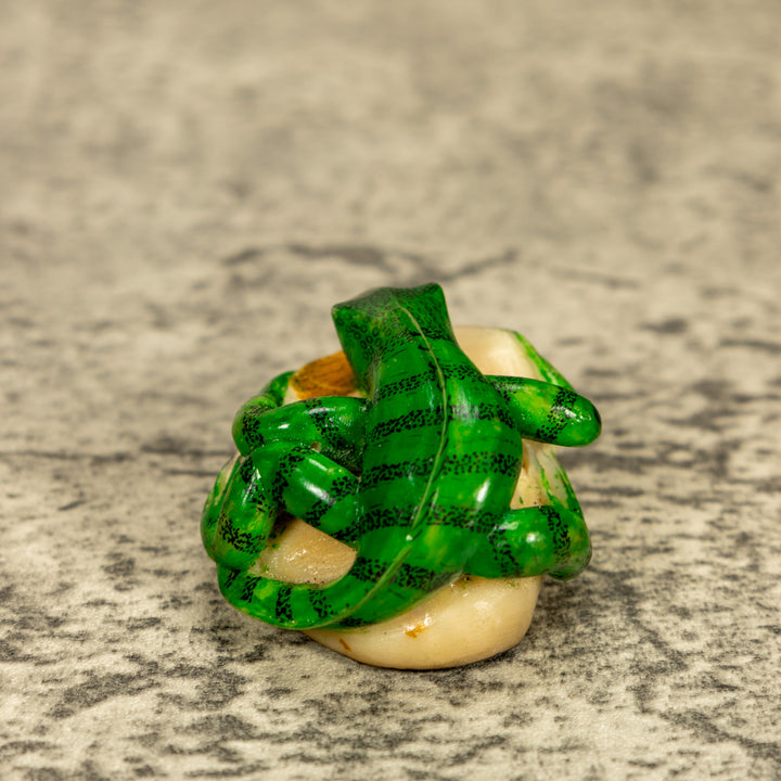 Green Iguana Lizard Tagua Nut Carving