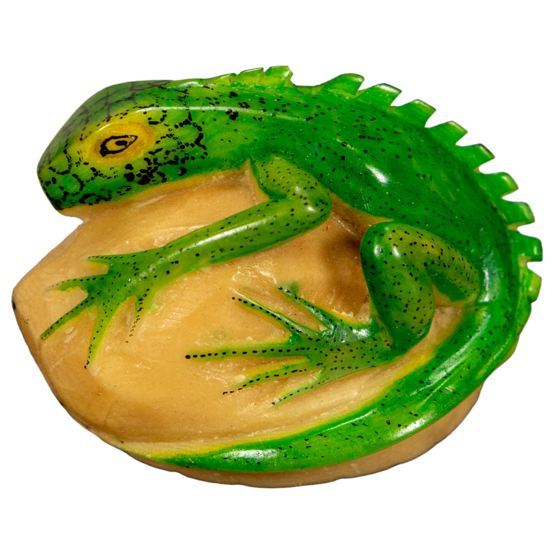 Green Iguana Lizard Tagua Nut Carving