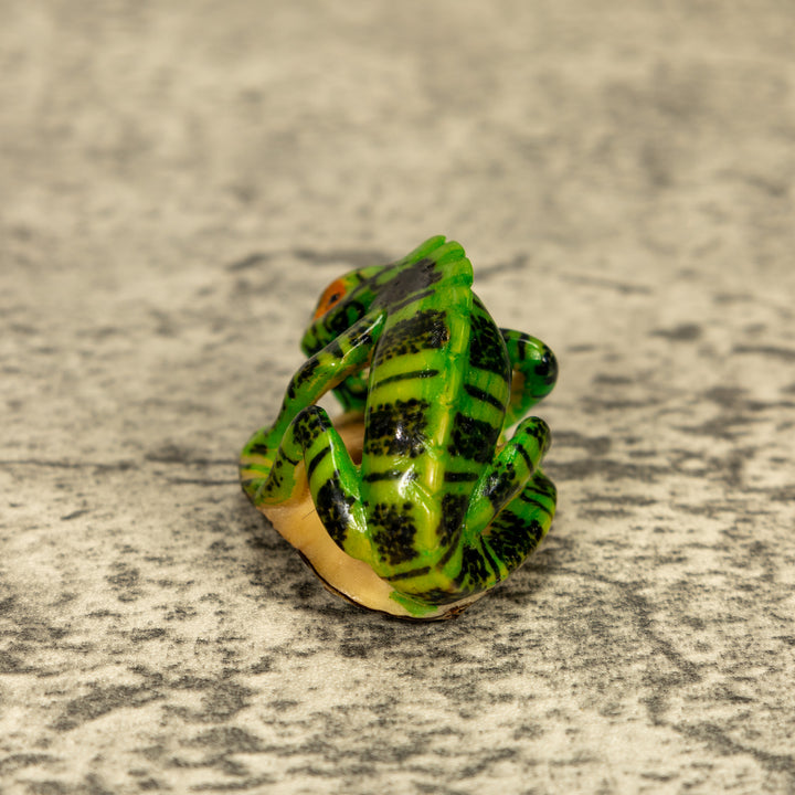 Green Iguana Lizard Tagua Nut Carving