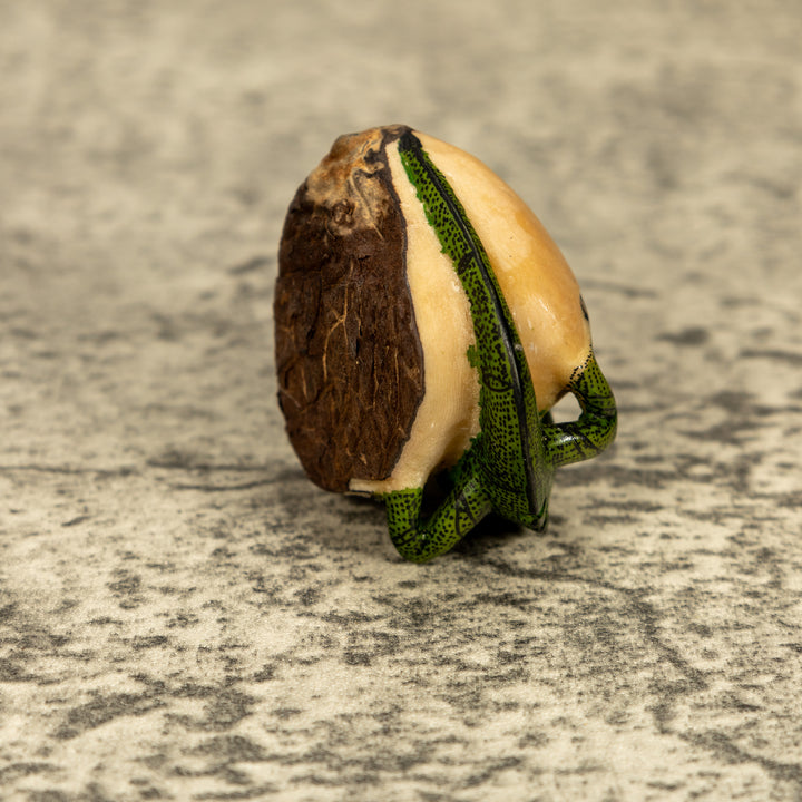 Green Iguana Lizard Tagua Nut Carving