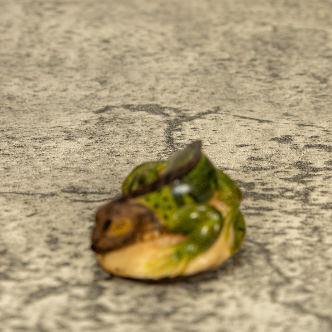 Green Iguana Lizard Tagua Nut Carving