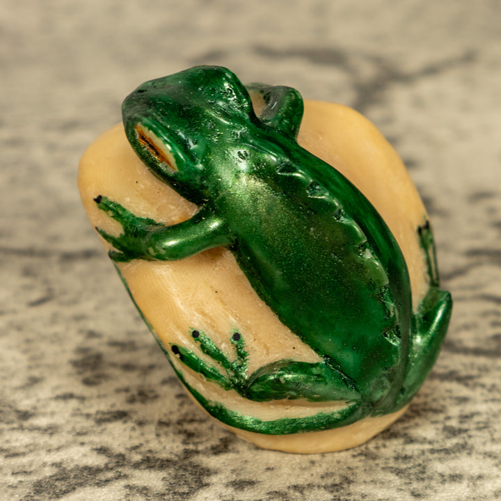 Green Iguana Lizard Tagua Nut Carving