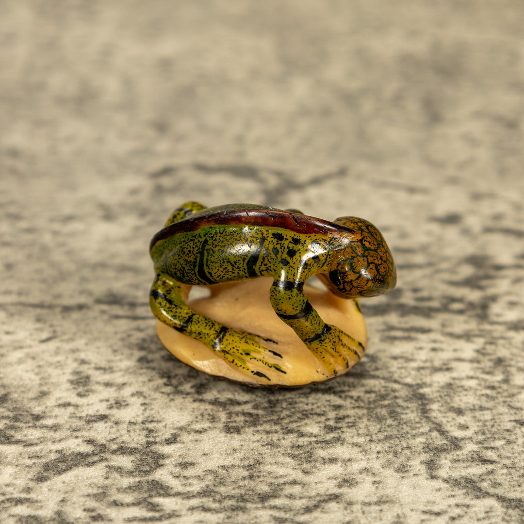 Green Iguana Lizard Tagua Nut Carving