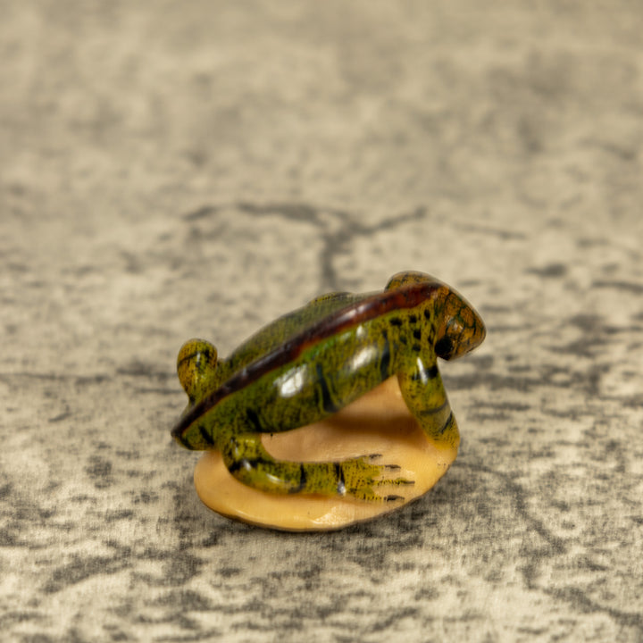 Green Iguana Lizard Tagua Nut Carving