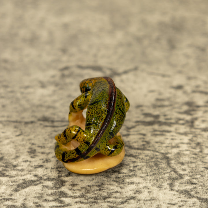 Green Iguana Lizard Tagua Nut Carving