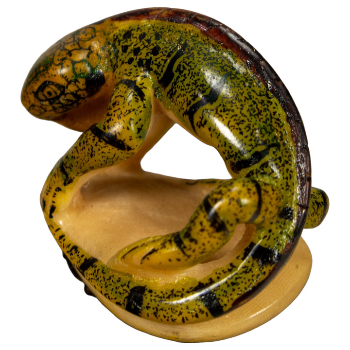 Green Iguana Lizard Tagua Nut Carving