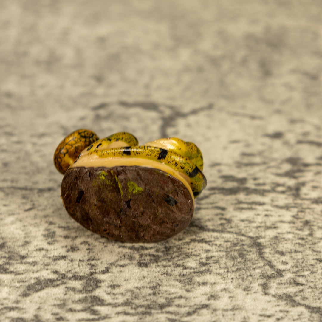 Green Iguana Lizard Tagua Nut Carving