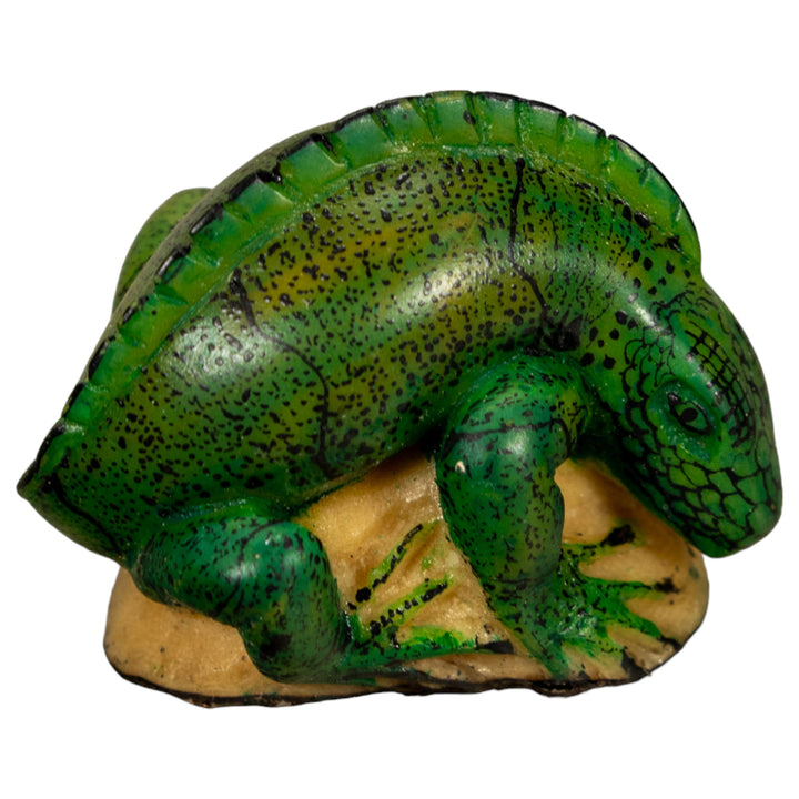 Green Iguana Lizard Tagua Nut Carving