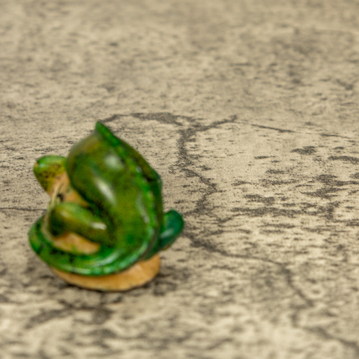 Green Iguana Lizard Tagua Nut Carving