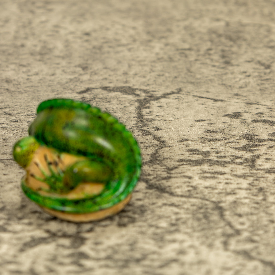 Green Iguana Lizard Tagua Nut Carving