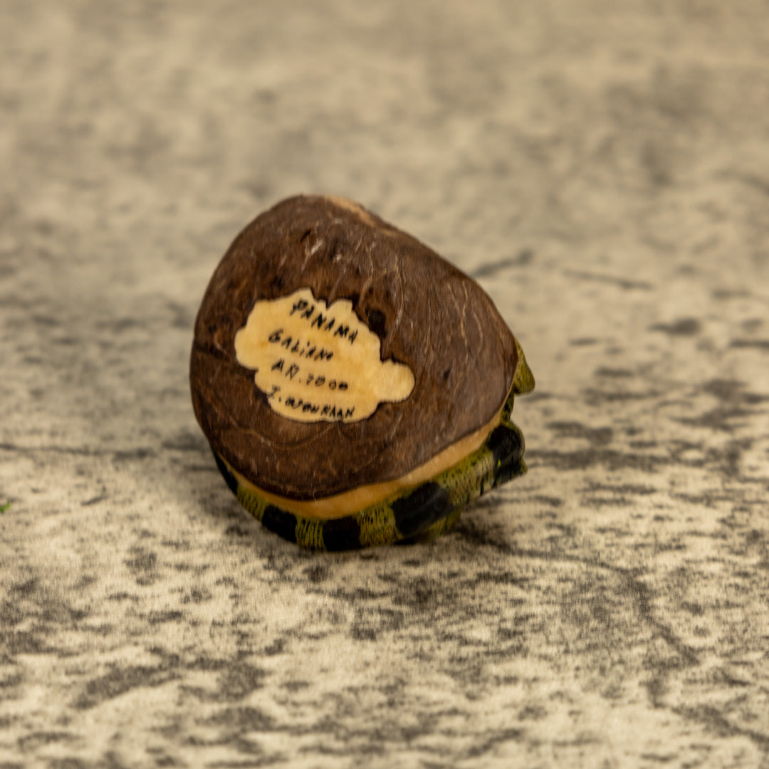 Green Iguana Lizard Tagua Nut Carving