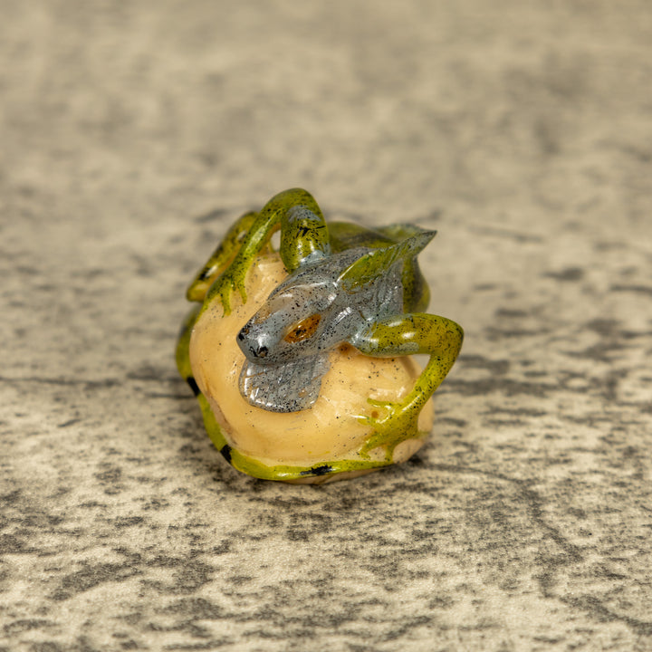 Green Iguana Lizard Tagua Nut Carving