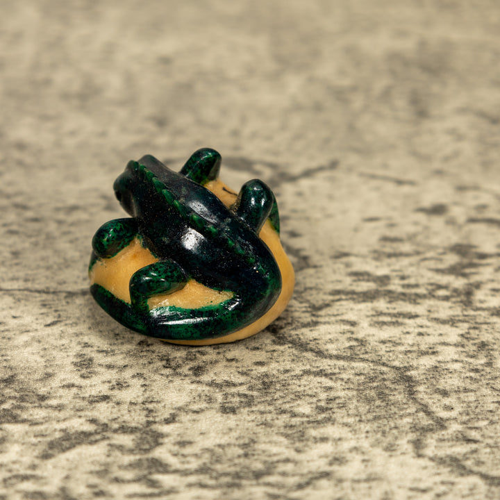 Green Iguana Lizard Tagua Nut Carving