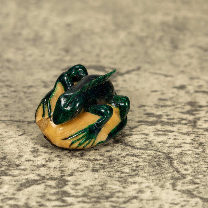 Green Iguana Lizard Tagua Nut Carving