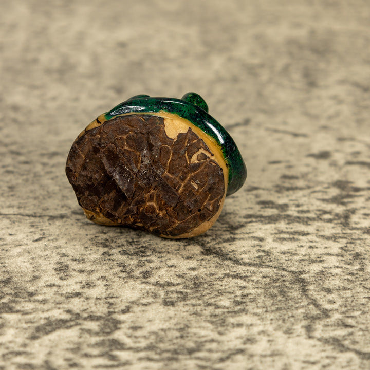 Green Iguana Lizard Tagua Nut Carving