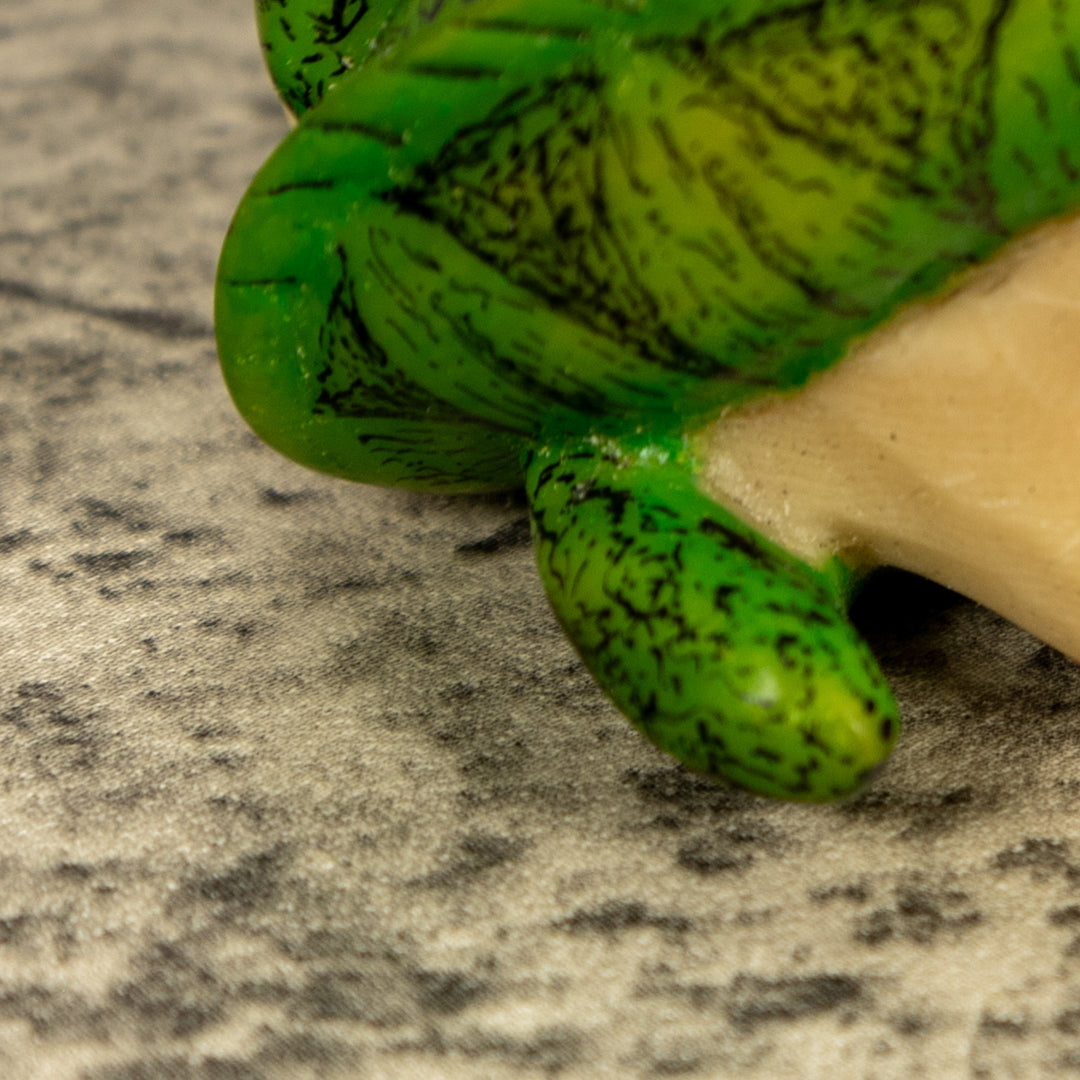 Green Iguana Lizard Tagua Nut Carving