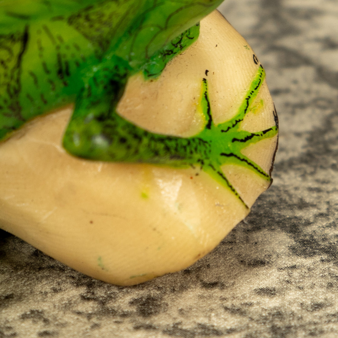 Green Iguana Lizard Tagua Nut Carving