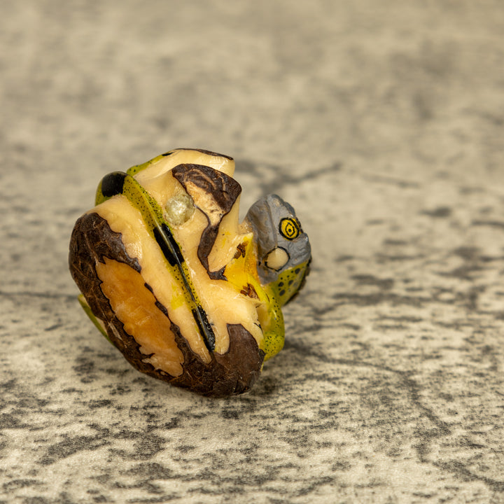 Green Iguana Lizard Tagua Nut Carving