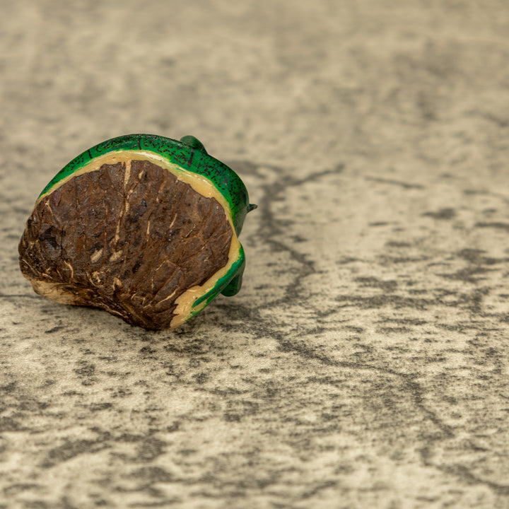 Green Iguana Lizard Tagua Nut Carving