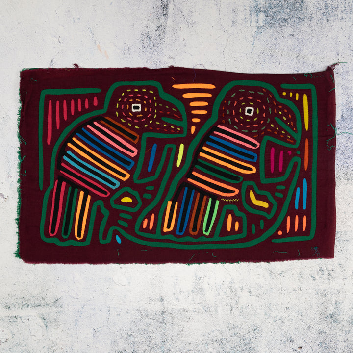 Two Rainbow and Green Bird Mola