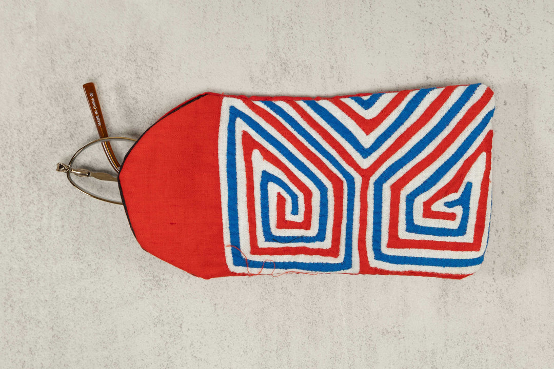 Mola Eyeglass Sleeve Red & Blue