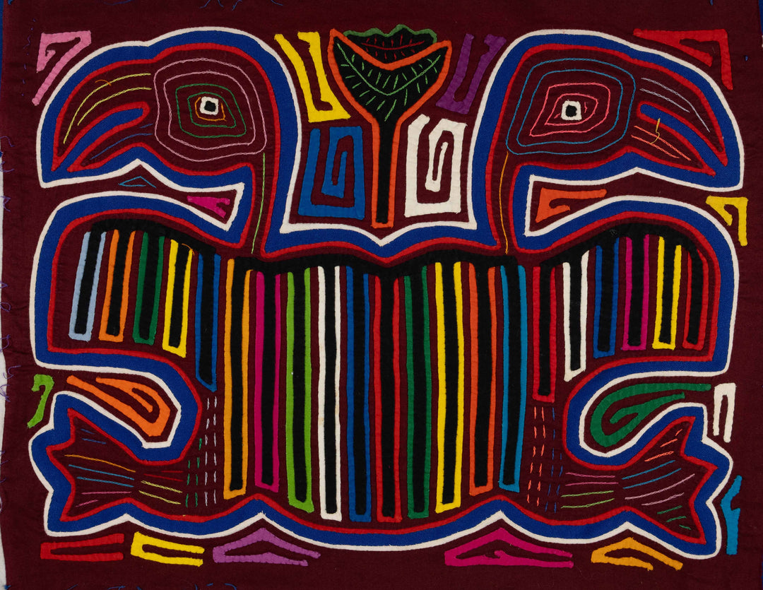 Burgundy Blue And White Siamese Twin Goonie Bird Mola