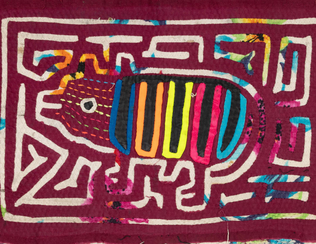 Burgundy And White Rainforest Jungle Critter Mola