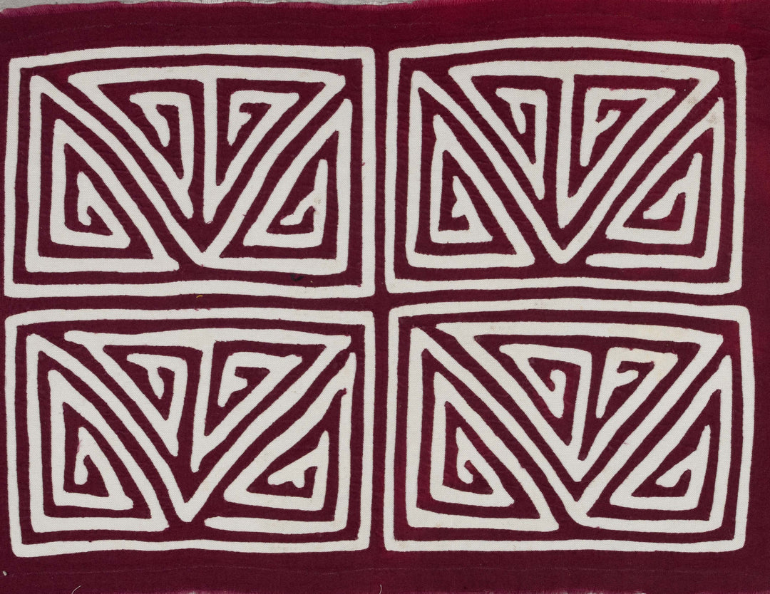 Maroon And White Classic Design Mola