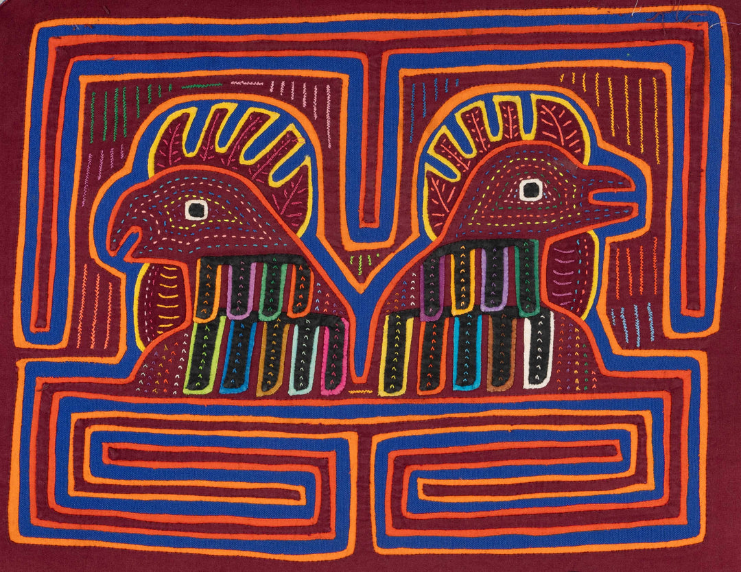 Red Orange And Blue Cockadoole Doo Rooster Chicken Mola