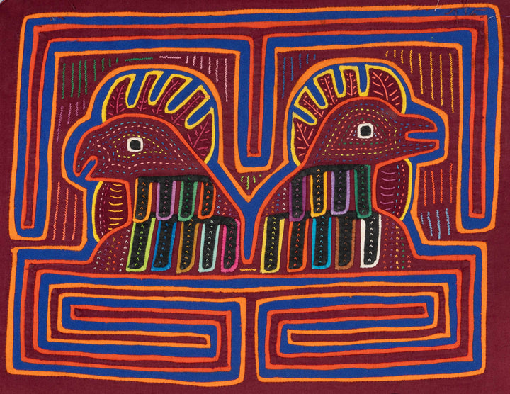 Red Orange And Blue Cockadoole Doo Rooster Chicken Mola