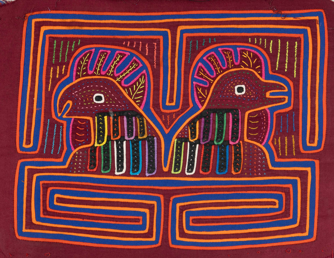 Blue Orange And Red Cockadoole Doo Rooster Chicken Mola