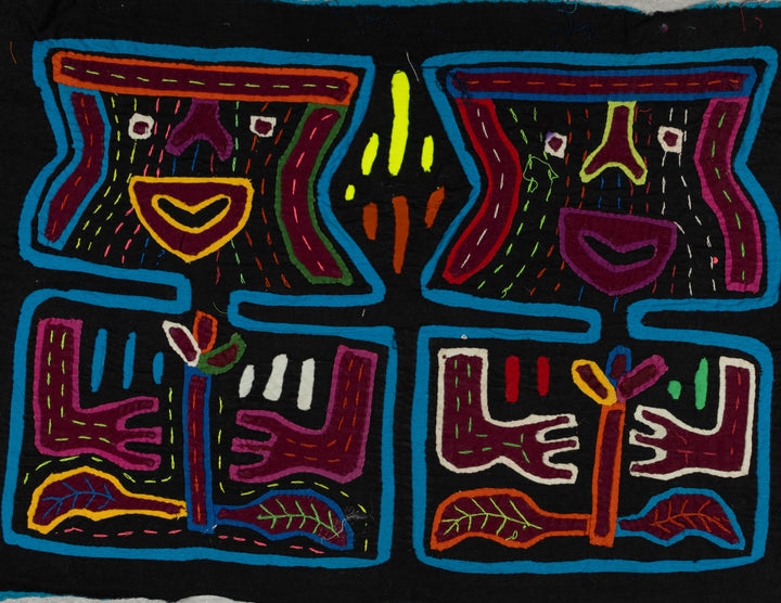 Black And Blue Twin Sisters Mola