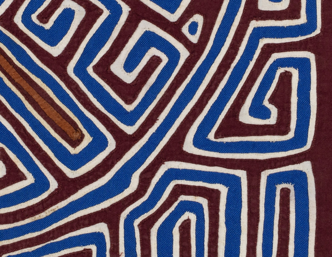 Patriotic Maroon Blue And White Panamanian Flag Mola