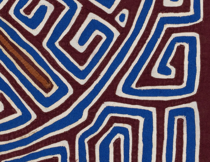 Patriotic Maroon Blue And White Panamanian Flag Mola