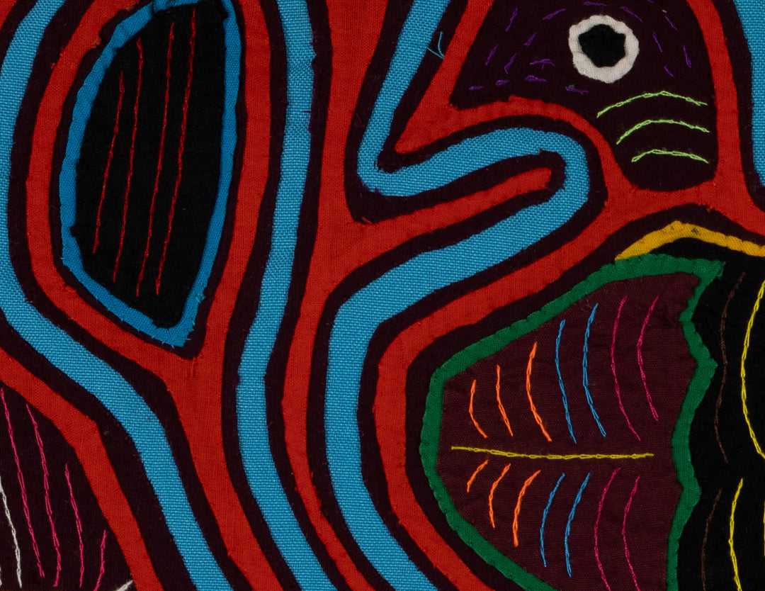 Orange And Turquoise Robin Bird With Chick Mola