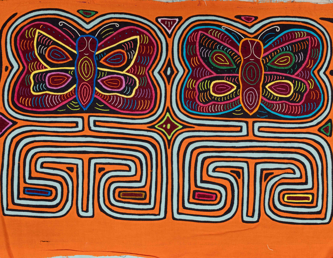 Orange And Aqua Madam Butterfly Mola