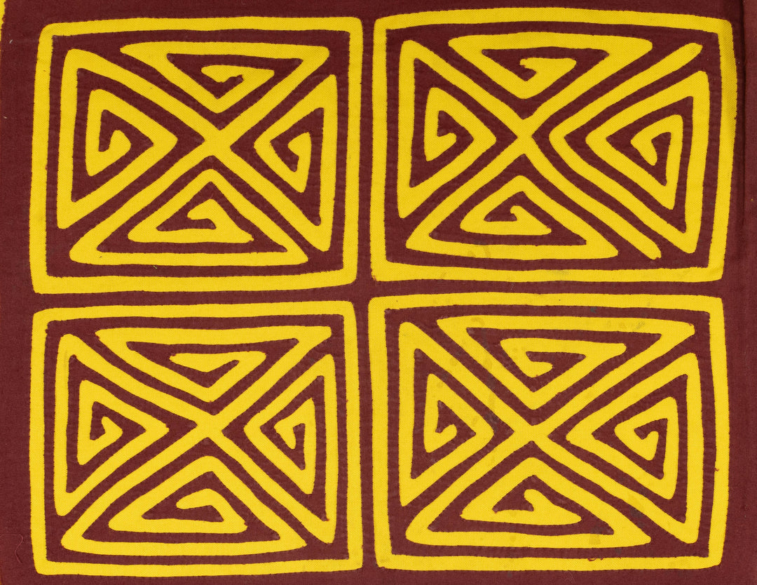 Yellow And Maroon Classic Design Mola